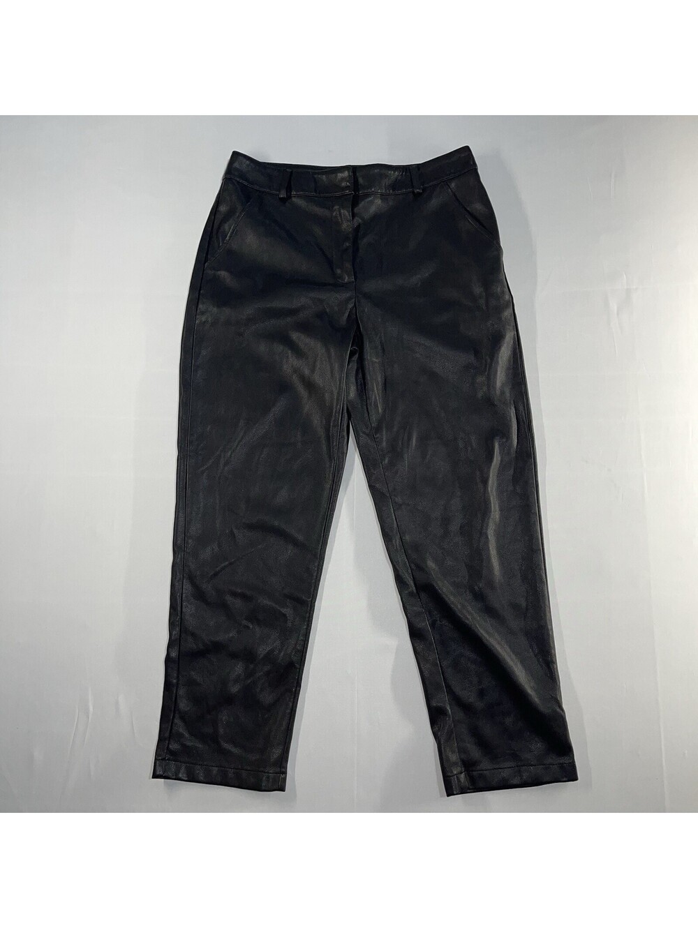 Seven For All Mankind Womens Pants Size Small 30X24 Black Faux Leather Leggings